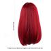 52cm Red Wig for Women - Heat-Resistant Fiber with Straight Bangs | Perfect for Daily Wear & Cosplay - Buy Online on GoSupps.com