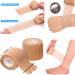 16-Pack 2 x 5 Yards Self Adhesive Vet Wrap | Breathable Cohesive Bandage for Pets | Flesh-Colored Athletic Elastic Wrap | Ideal for Sports Injuries (Beige) - Buy Online on GoSupps.com