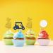 Set of 24 Golf Cupcake Toppers Gold&Blue Glitter Golf Ball Cupcake Picks Golf Cake Decorations for Golf Sport Theme Birthday/Baby Shower Party Supplies - Buy Online on GoSupps.com