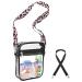 Bitjoy Clear Bag Stadium Approved Purse Small Plastic PVC Clear Crossbody Bags for Women Men - Transparent See Through Messenger Handbags for Concerts Sports Events Festivals