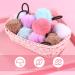 Lurrose 12Pcs Fluffy Ball Hair Ties for Toddler Girls - Elastic Pom Pom Ponytail Holders in 6 Colors - Buy Online on GoSupps.com