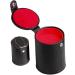 Black PU Leather Dice Cup Set with Storage Compartment + (5) 16mm Transparent Dice | Gift Boxed | Smoke/Red - Buy Online on GoSupps.com