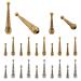 PH PandaHall 28pcs Bolo Tie Tips Replacement End Caps  4 Style Alloy Long Bolo Cap Buckle Replacement Fahion Findings for Neckalce DIY Crafts Clothes Decor  Inner Diameter : 4mm/5.5mm