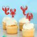 Cyodoos 24Pcs Crawfish Cupcake Toppers Lobster Cupcake Food Picks Bridal Shower Sea Animal Theme Baby Shower Kids Birthday Party Cake Decorations Supplies Crawfish2 - Buy Online on GoSupps.com