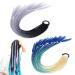 JJQHYC 2 Colorful hair strands girl braid hair extensions synthetic hair part extensions hair tie extensions strands women hair accessories