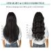 Doores Real Hair Extensions Clip - Natural Black 40cm (16 inch) | 150g Remy Human Hair Straight & Thick - 9 Pieces - Buy Online on GoSupps.com