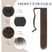 FESHFEN 24 Synthetic Wrap Around Ponytail Extension in 8# Medium Chestnut Brown - 24 Inch - Buy Online on GoSupps.com