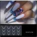 Qiuming 72-Piece French Nail Stencil Stickers | Dual Nail Shape Stickers for DIY French Nails | Perfect Nail Extension & Gel Designs - Buy Online on GoSupps.com