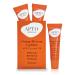 APTO 3-Pack of Orange Blossom Lip Balm w/Coconut Oil Trio: Pocket Lip Moisturizer for Dry Chapped Lips 0.33 fl. oz. Each