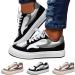 Platform Sneakers: Colorblock Lace-Up Casual Shoes for Women & Men - Black - Buy Online on GoSupps.com