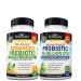 Advanced Prebiotic Gut Health Supplement (2 Month Supply) Plus 40 Billion CFU Daily Probiotic Supplement (2 Month Supply)