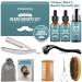 Beard Growth Kit with Straight Razor, Roller, Oil, Wash, Balm, Brush, Comb, Scissors - Men's Birthday & Christmas Gifts - Buy Online on GoSupps.com
