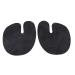 1 Pair Metatarsal Pads Ball Flip Flops Forefoot Pad Leather Forefoot Cushion Inserts with Self Adhesive Design Anti Slip Shoe Cushion for Sandals Thong (Black)