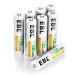 EBL Rechargeable Batteries AAA 8 Pack Ni-MH Battery 1100mAh High Capacity 1.2V Triple AAA Batteries (Battery Case Included)