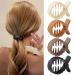 4 Pcs High Ponytail Gripper Hair Clips for Women Premium Ponytail Buckle Hairpin Shark Clips Hair Accessories for Women Thick Long Hair (Twill)