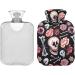 Buy Naanle Floral Bone Skull Heat Bottle 1L Transparent Hot Water Bottle for Pain Relief & Cold Therapy - Buy Online on GoSupps.com
