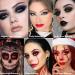 Afflano Black Red Eyeshadow Palette - Highly Pigmented Goth Clown Halloween Makeup & Joker Vampire Christmas Looks - Buy Online on GoSupps.com