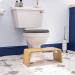 Squatty Potty Oslo Folding Bamboo Toilet Stool - 7 Collapsible Bathroom Stool for Kids and Adults, Brown - Buy Online on GoSupps.com