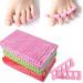 100 Pairs Soft Toe Separators Anti-Scratch Sponge Pedicure Bulk Nail Art Stretcher - Pink - Buy Online on GoSupps.com