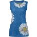 Martmory Sunflower Floral Tank Top for Women - Sleeveless Graphic Tee - Sky Blue - Size Medium - Buy Online on GoSupps.com