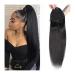 Ponytail Extensions 8-24" Straight Drawstring Ponytail Brazilian Remy Hair Human Hair Ponytail Extensions Clip in Hair Extensions for Black Woman for Women(Size:8inch(20cm)) 8inch(20cm) DrawString