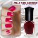 Jelly Nail Polish Clear Red Nail Polish Translucent Quick Dry & High Gloss Nail Varnish No Need Cure Gel Nail Polish Non Toxic Formula Milk Sheer Nail Paint DIY Home Manicure (6ml) GD017 - Buy Online on GoSupps.com