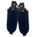 BTG Gear G4/G5 Marine-Grade Fleece Boat Fender Bumper Covers, Pair/Set of 2 in Navy Blue- for Double Eye Ribbed Fenders, Stretchable up to 20 to 30 inches Long G5 (8.8" x 26.8") - TWO PACK
