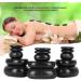20 Premium Black Basalt Massage Stones - Oval Hot Spa Stones for Relaxation Essential Oils & Pedicure - Buy Online on GoSupps.com