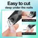 Jenney Slanted Edge Nail Clippers with Catcher - Professional Stainless Steel Diagonal Cutters for Fingernail and Toenail - No Splash Trimmer Clippers for Women and Men - Buy Online on GoSupps.com