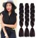 Braids Extensions - Black Kanecalon Jumbo Braids | 24 Inch Crochet Hair Extensions - 6 Packs for Art & Styling | High-Quality Hair Extensions - Buy Online on GoSupps.com