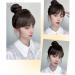 Bangs Hair Clip Front Hair Bangs Wig Fringe Hair Extensions Synthetic Fake Neat Bangs Wigs with Double Row Braids Headband Hair Accessories for Women Girls Bangs Clip in Hair (Color : Brown black) - Buy Online on GoSupps.com