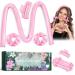 Heatless Curlers headband High Resilience Sponge Heatless Curls DIY Long Hair Styling Tools No Heat Silk Curling Ribbon Heatless Curelrs Suitable for Sleep in Overnight Pink