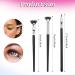 3PCS Folding Lash Brush Set - Multifunctional Scalloped Fan Shape for Clump-Free Eyelashes | Eyelash Comb & Separator Tool for Perfect Lashes - Buy Online on GoSupps.com