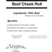 Beef Cheek Roll for Dogs Natural Chew Treat Large (10-12 inches) - Buy Online on GoSupps.com