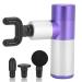 Deep Tissue Muscle massager massage gun hand muscle massage gun with 4 massage heads noise suppression muscle relief massager (purple)