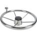 Amarine Made 13-1/2 Inch Stainless Boat Steering Wheel - Destroyer Style with Small Knob - Buy Online on GoSupps.com