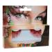 Eulenspiegel 000366 - artificial eyelashes red springs with black dots 1 ml of special eyelash glue instructions for carnival theme party red (red/black dotted)