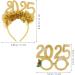 Healeved 1 Set 2025 Happy New Year Party Favors Glitter New Year Eyeglasses and Headband Tiara Decoration for New Years Eve Party Supplies Golden - Buy Online on GoSupps.com
