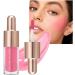 WOBBLO Liquid Cheek Blush | Natural Water Resistant Liquid Blush for Women | Gentle Beauty for Women for Eyes Lips Cosmetics Long Lasting Daily Life 103 Cm - Buy Online on GoSupps.com