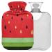 NAANLE CARTOON watermelon heat bottle with cover Transparent hot water bottle 1L heat bottle for bed handfeers Warmer pain relief heat and cold therapy