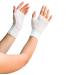 RemedyWear Fingerless Moisturizing Gloves for Relief from Eczema and Inflammation with Tencel and Zinc Gloves for Adult(Black L-XL) Black Large/X-Large
