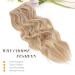 Feshfen Secrets Long Invisible Hair Extensions - Corrugated Synthetic Hair in Copper Chestnut Brown & Honeyblonde Platinum Blonde - 50 cm for Women - Buy Online on GoSupps.com