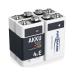 ANSMANN 9V Rechargeable Batteries 300mAh pre-Charged Low Self-Discharge NiMH 9 Volt Battery 9V Battery (4-Pack) 4-Pack 9V Batteries