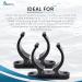MARINE CITY Black Nylon Ladder Hooks - Pack of 2 | Easy Access Holder Bracket for Boats & Yachts | Light Weighted & Best Grip 1-1/2 Inches Pole Storage Clip - Buy Online on GoSupps.com