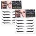 Glitter Eyeliner Stickers 10 Pairs Reusable Eyeliner Sticker with Crystal Waterproof Instant Adhesive Stick on Eyeliner for Dress Up Party (Silver)