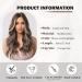 HAIRCUBE Brown Curly Wig for Women | Synthetic Hair with Highlights and Middle Parting - Buy Online on GoSupps.com