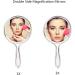 OIGUMR Small Double-Sided Handheld Mirror 1X/2X - Cute Hand Mirror 4.5 x 8.2 inch Clear Design - 1Pcs - Buy Online on GoSupps.com