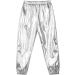 Zdhoor Kids Metallic Dance Harem Pants - Silver, 8 Years | Modern Hip Hop Street Dancewear - Buy Online on GoSupps.com