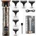 LCD Electric Hair Clipper T9 - Rechargeable Vintage Trimmer for Men | Professional Barber Shaver - Platinum Medusa - Buy Online on GoSupps.com