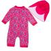 Bonverano Baby Girls Full-Length Zipper Swimsuit UPF 50+ Sun Protection Rose 9-12 Months - Buy Online on GoSupps.com